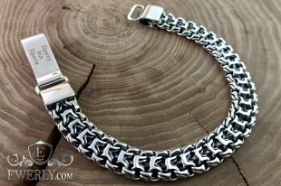 Silver Emperor bracelet with engraving, фото