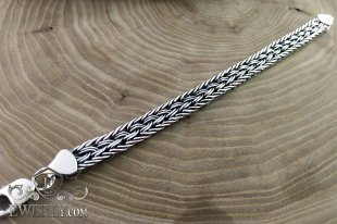 Bracelet "Thai weaving" of sterling silver, фото