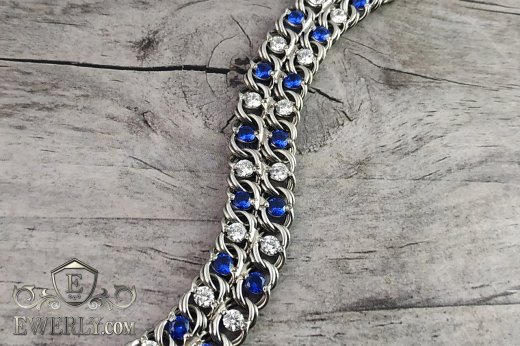 Weaving Double Arabic bismarck with stones, фото