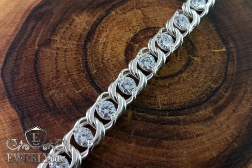 "Arabic bismarck with stones" of sterling silver, фото